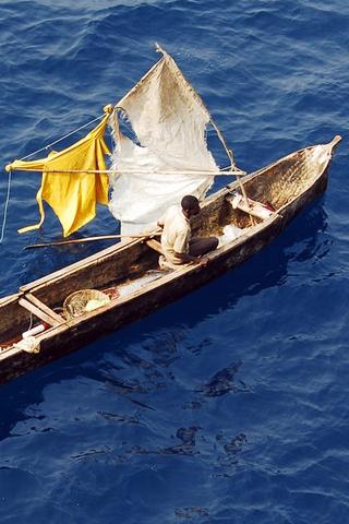 Man in Canoe, Guinea